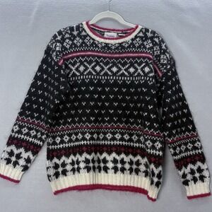 VTG Sycamore Women's Nordic‎ Print Mohair Pullover Sweater Medium